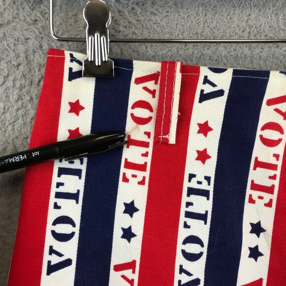 Rare vintage 1970s “vote” pop art novelty print mod hippie size waist 14.5 inche - Picture 9 of 10